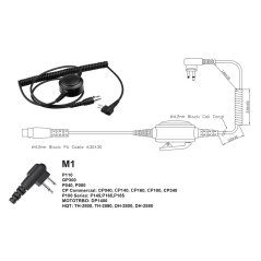 Velké PTT tlačítko, konektor XLR (5 pin) pro vysílačky CP Commercial/DP1400/R2