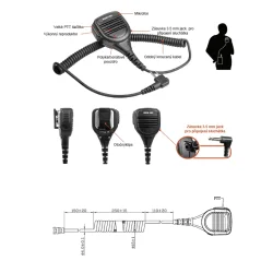 Externí mikrofon/reproduktor RSM-300, zásuvka pro sluchátko 3.5 mm pro TPH900
